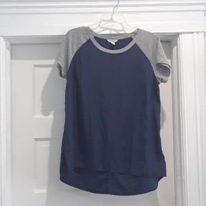 A G.H. BassandCo. Size L Navey blue and grey shirt